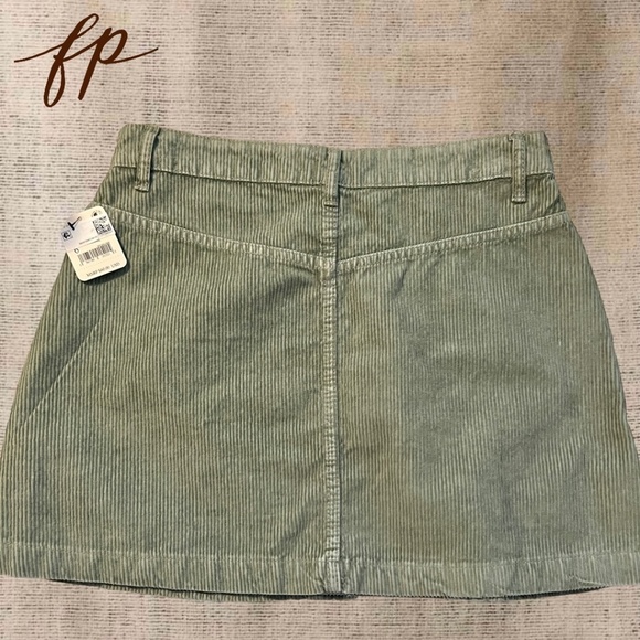 FREE PEOPLE Ray Corduroy MiniSkirt in Washed Army Green - Picture 10 of 12